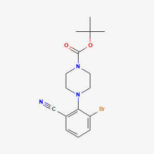 B1443752 tert-Butyl 4-(2-bromo-6-cyanophenyl)-piperazine-1-carboxylate CAS No. 1707602-43-4