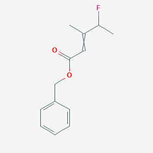 molecular formula C13H15FO2 B14437529 Benzyl 4-fluoro-3-methylpent-2-enoate CAS No. 77163-74-7