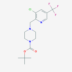 B1443753 4-(3-Chloro-5-trifluoromethyl-pyridin-2-ylmethyl)-piperazine-1-carboxylic acid tert-butyl ester CAS No. 1311278-11-1