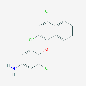 3-Chloro-4-[(2,4-dichloronaphthalen-1-yl)oxy]aniline