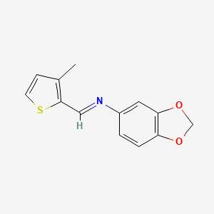 N-((3-Methyl-2-thienyl)methylene)-1,3-benzodioxol-5-amine