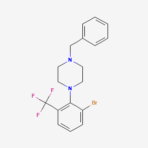 B1443755 1-Benzyl-4-(2-bromo-6-(trifluoromethyl)-phenyl)piperazine CAS No. 1779122-26-7