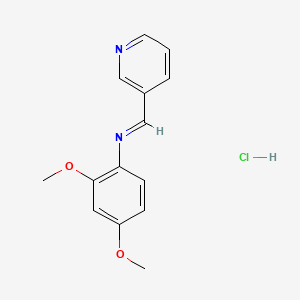 2,4-Dimethoxy-N-(3-pyridinylmethylene)benzenamine monohydrochloride