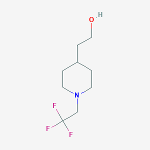 molecular formula C9H16F3NO B1443759 2-[1-(2,2,2-Trifluoro-ethyl)-piperidin-4-yl]-ethanol CAS No. 1427412-40-5