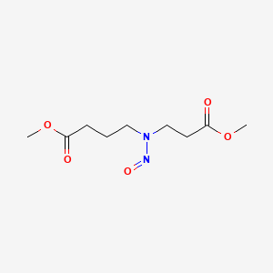 Butanoic acid, 4-((3-methoxy-3-oxopropyl)nitrosoamino)-, methyl ester