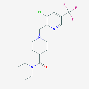 molecular formula C17H23ClF3N3O B1443763 1-(3-Chloro-5-trifluoromethyl-pyridin-2-ylmethyl)-piperidine-4-carboxylic acid diethylamide CAS No. 1311280-30-4