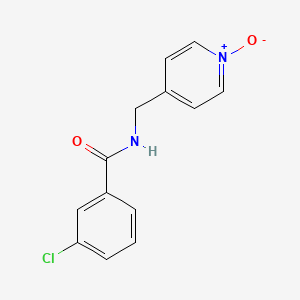 3-Chloro-N-[(1-oxo-1lambda~5~-pyridin-4-yl)methyl]benzamide