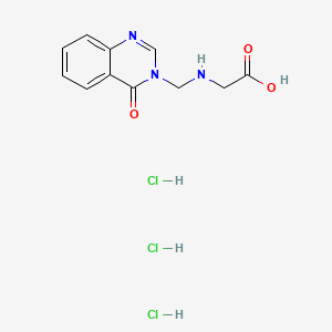 Glycine, N-((4-oxo-3(4H)-quinazolinyl)methyl)-, trihydrochloride