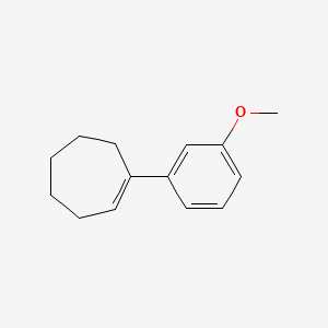 molecular formula C14H18O B14437926 1-(3-Methoxyphenyl)cycloheptene CAS No. 75209-54-0