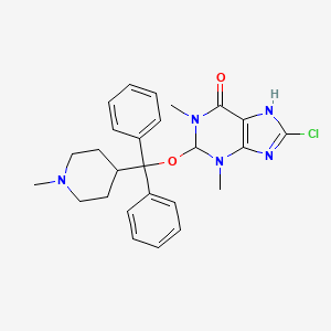 8-Chloro-1,3-dimethyl-2-(diphenyl(1-methyl-4-piperidyl)methoxy)purin-6(3H)-one