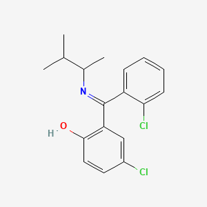 2-((1,2-Dimethylpropyl)imino-(2-chlorophenyl)methyl)-4-chlorophenol