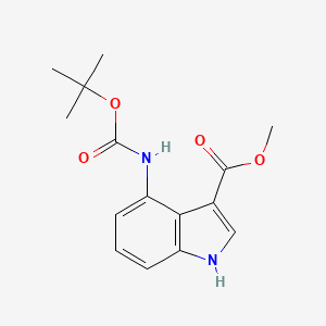 molecular formula C15H18N2O4 B1443818 Methyl 4-(tert-butoxycarbonylamino)-1H-indole-3-carboxylate CAS No. 1284163-34-3