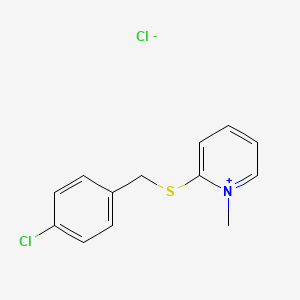 2-{[(4-Chlorophenyl)methyl]sulfanyl}-1-methylpyridin-1-ium chloride