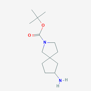 molecular formula C13H24N2O2 B1443844 叔丁基7-氨基-2-氮杂螺[4.4]壬烷-2-羧酸酯 CAS No. 1341037-08-8