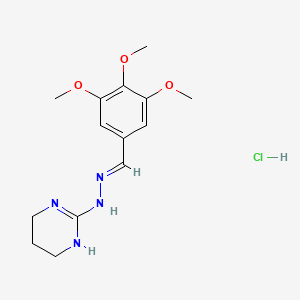 Pyrimidine, 3,4,5,6-tetrahydro-2-(2,3,4-trimethoxybenzylidenehydrazino)-, hydrochloride