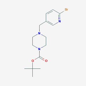 molecular formula C15H22BrN3O2 B1443845 tert-Butyl 4-((6-bromopyridin-3-yl)methyl)piperazine-1-carboxylate CAS No. 1160923-86-3