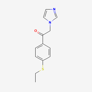 Acetophenone, 4'-(ethylthio)-2-(1-imidazolyl)-