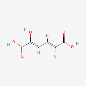 2-Chloro-5-hydroxy-2,4-hexadienedioic acid