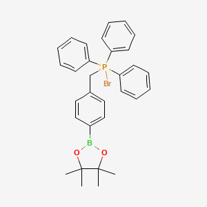 molecular formula C31H33BBrO2P B1443850 Bromotriphenyl(4-(4,4,5,5-tetramethyl-1,3,2-dioxaborolan-2-yl)benzyl)phosphorane CAS No. 1169942-85-1