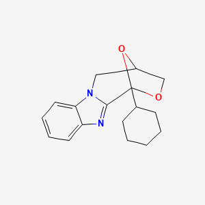 4,5-Dihydro-1-cyclohexyl-1,4-epoxy-1H,3H-(1,4)oxazepino(4,3-a)benzimidazole