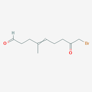 molecular formula C10H15BrO2 B14438511 9-Bromo-4-methyl-8-oxonon-4-enal CAS No. 79772-32-0