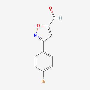 molecular formula C10H6BrNO2 B1443857 3-(4-Bromophenyl)isoxazole-5-carboxaldehyde CAS No. 863391-64-4