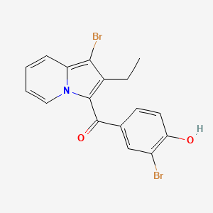 (1-Bromo-2-ethylindolizin-3-yl)(3-bromo-4-hydroxyphenyl)methanone