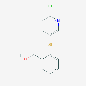 molecular formula C14H16ClNOSi B1443867 {2-[(6-Chloropyridin-3-yl)dimethylsilyl]phenyl}methanol CAS No. 1217863-45-0