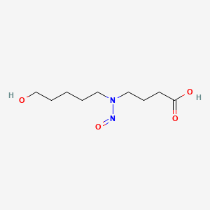 Butanoic acid, 4-((5-hydroxypentyl)nitrosoamino)-