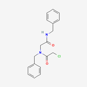 molecular formula C18H19ClN2O2 B1443878 N-苄基-N-[2-(苄氨基)-2-氧代乙基]-2-氯乙酰胺 CAS No. 1391051-79-8