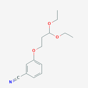 molecular formula C14H19NO3 B1443883 3-(3,3-二乙氧基丙氧基)苯甲腈 CAS No. 1394041-76-9