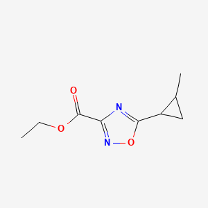 molecular formula C9H12N2O3 B1443884 5-(2-甲基环丙基)-1,2,4-恶二唑-3-羧酸乙酯 CAS No. 1339818-44-8