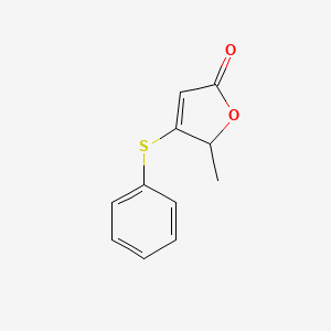 2(5H)-Furanone, 5-methyl-4-(phenylthio)-