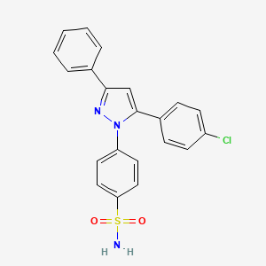 Benzenesulfonamide, 4-[5-(4-chlorophenyl)-3-phenyl-1H-pyrazol-1-yl]-