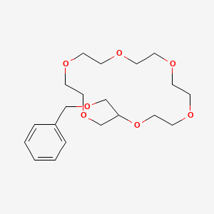 molecular formula C20H32O7 B14438906 1,4,7,10,13,16-Hexaoxacyclooctadecane, 2-[(phenylmethoxy)methyl]- CAS No. 76377-04-3