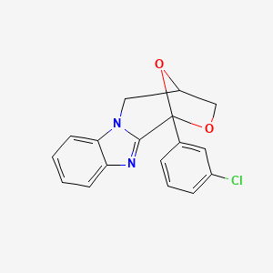 4,5-Dihydro-1-(3-chlorophenyl)-1,4-epoxy-1H,3H-(1,4)oxazepino(4,3-a)benzimidazole