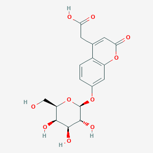 B144390 7-beta-Galactopyranosyloxycoumarin-4-acetic acid CAS No. 127615-74-1