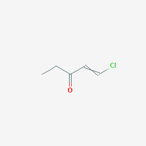 molecular formula C5H7ClO B144391 1-戊烯-3-酮，1-氯- CAS No. 105-32-8