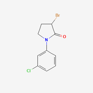 molecular formula C10H9BrClNO B1443943 3-Bromo-1-(3-chlorophenyl)pyrrolidin-2-one CAS No. 804555-01-9