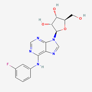 molecular formula C16H16FN5O4 B1443948 N-(3-Fluorophenyl)adenosine CAS No. 29204-64-6