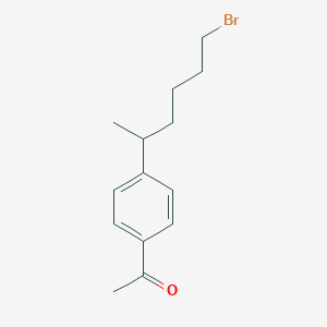 1-[4-(6-Bromohexan-2-yl)phenyl]ethan-1-one