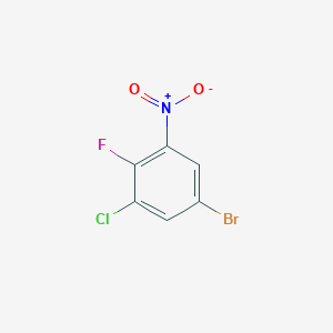 molecular formula C6H2BrClFNO2 B1443954 5-Bromo-1-chloro-2-fluoro-3-nitrobenzene CAS No. 1435806-75-9