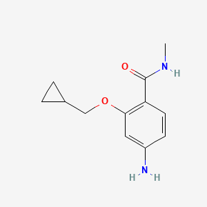 B1443980 4-Amino-2-cyclopropylmethoxy-N-methylbenzamide CAS No. 1342482-23-8