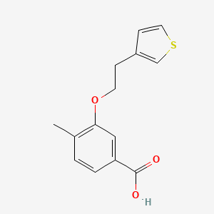 molecular formula C14H14O3S B1443982 4-甲基-3-[2-(噻吩-3-基)乙氧基]苯甲酸 CAS No. 1407129-35-4