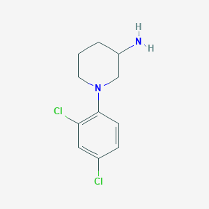 molecular formula C11H14Cl2N2 B1443983 1-(2,4-Dichlorophenyl)piperidin-3-amine CAS No. 1267620-56-3