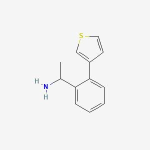 B1443986 1-[2-(Thiophen-3-yl)phenyl]ethan-1-amine CAS No. 1483916-78-4