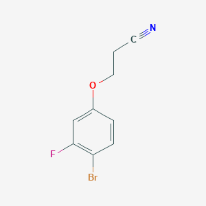 molecular formula C9H7BrFNO B1443989 3-(4-溴-3-氟苯氧基)丙腈 CAS No. 1443349-80-1