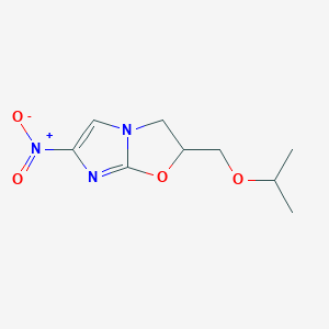 B144399 Imidazo(2,1-b)oxazole, 2,3-dihydro-2-((1-methylethoxy)methyl)-6-nitro- CAS No. 127692-19-7