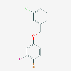 molecular formula C13H9BrClFO B1443990 1-溴-4-[(3-氯苯基)甲氧基]-2-氟苯 CAS No. 1492081-27-2