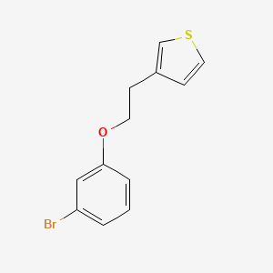 molecular formula C12H11BrOS B1443992 3-[2-(3-溴苯氧基)乙基]噻吩 CAS No. 1492588-72-3